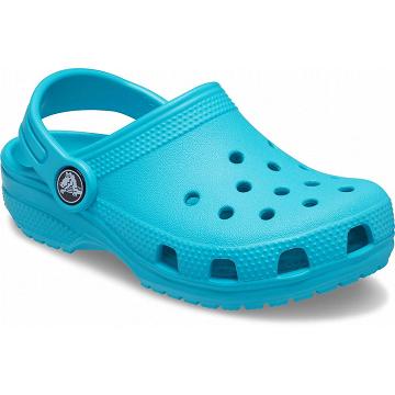 Crocs Classic Boys' Clogs Aqua | Australia 1412ILHS